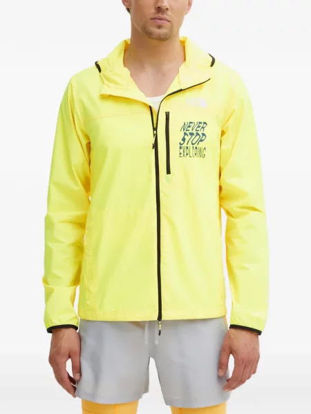 Geacă The North Face cu glugă galben