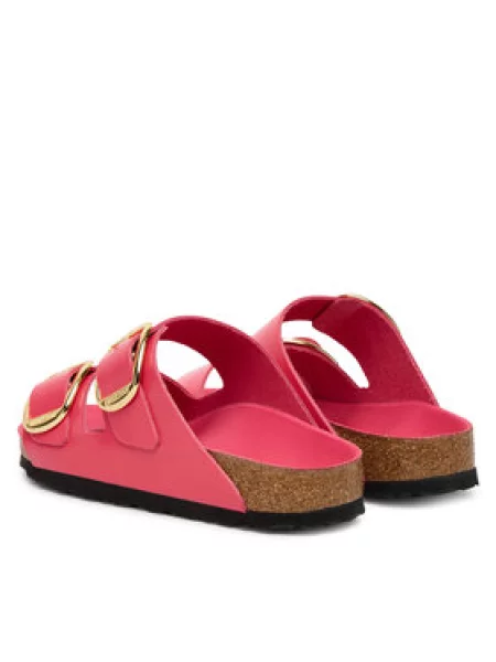 Tenisky Birkenstock Arizona Big Buckle Natural Leather Patent High-Shine Fuchsia Tulip EUR 38 růžové
