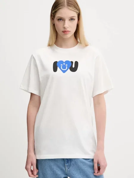 Ретро тениска Hugo Blue бяло
