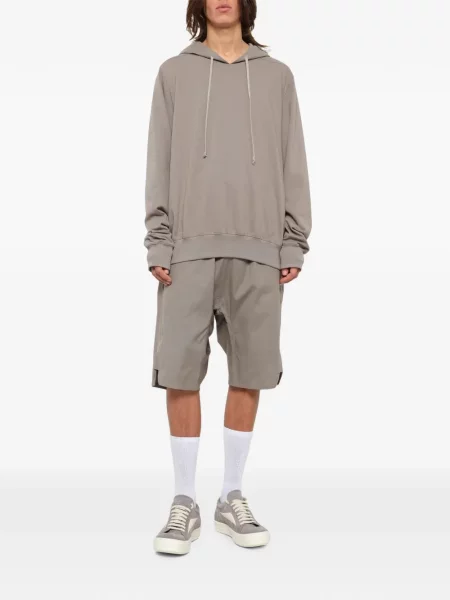 Hanorac cu glugă Rick Owens din jerseu cu cordon gri