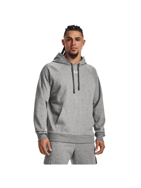 Флийс суичър с качулка Under Armour сиво
