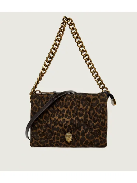 Kurt Geiger Geantă pe umăr Kensington 3 Pouch | piele întoarsă cu adaos de piele maro