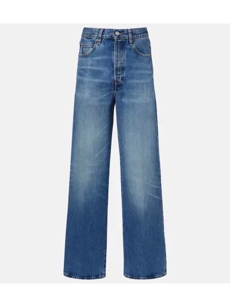 Szerokie jeansy Frame niebieskie