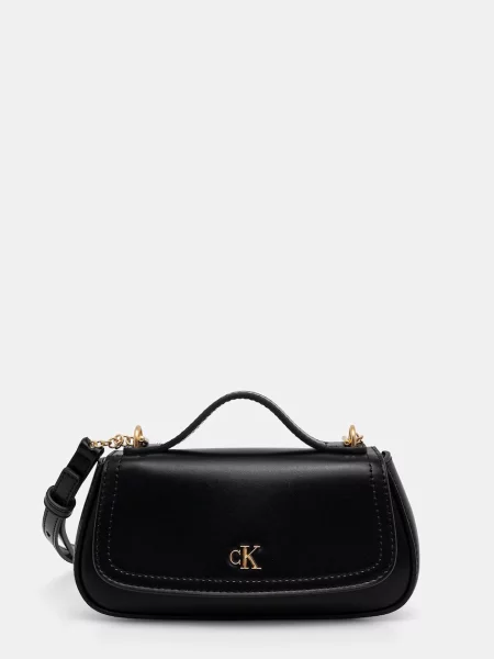 Calvin Klein geantă crossbody pentru femei cu imitație de piele negru