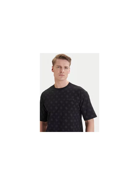 Guess Marškinėliai Relaxed Fit juoda