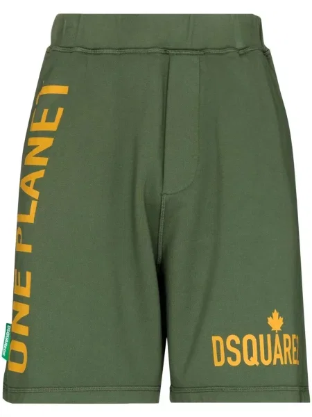 Pantaloni scurți Dsquared2 cu imagine verde