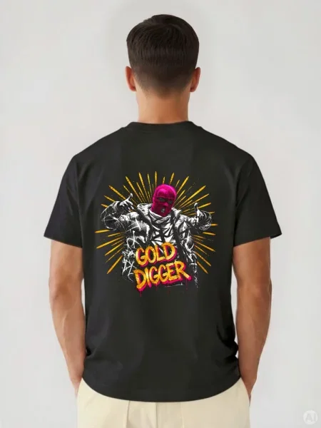 T-shirt z nadrukiem oversize Dstreet czarny