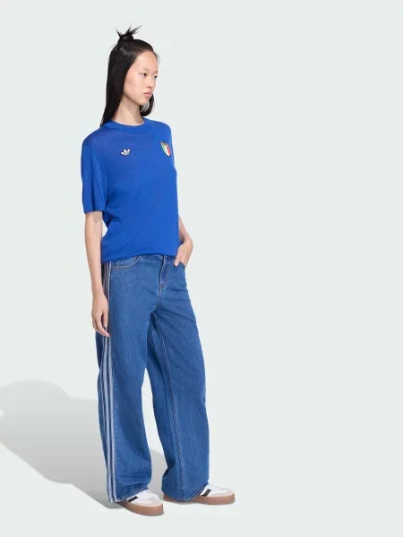 Широкі джинси adidas Adicolor синій