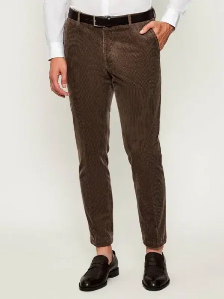 Oscar Jacobson De catifea reiată pantaloni Denz maro