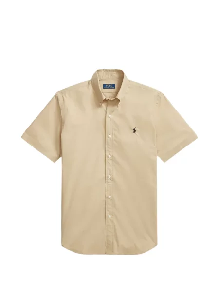 Tricou polo Polo Ralph Lauren cu glugă cu blană cu broderie roșu
