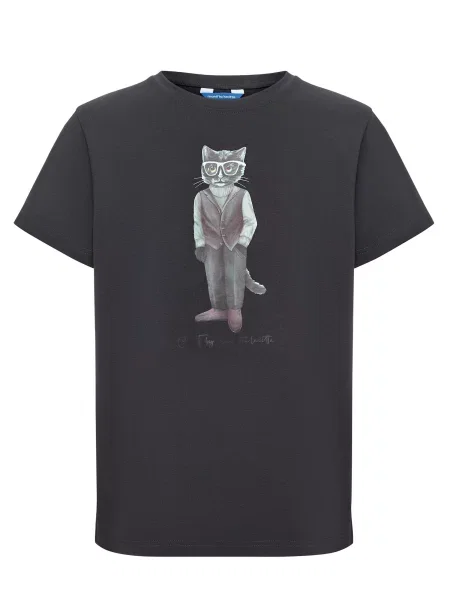 Cat e Lolette Tričko Minimalist Cat' sivá