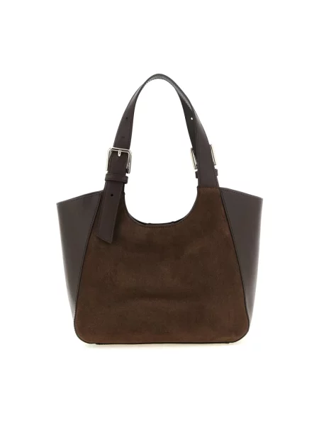 Torebka hobo Furla zamszowa brązowa