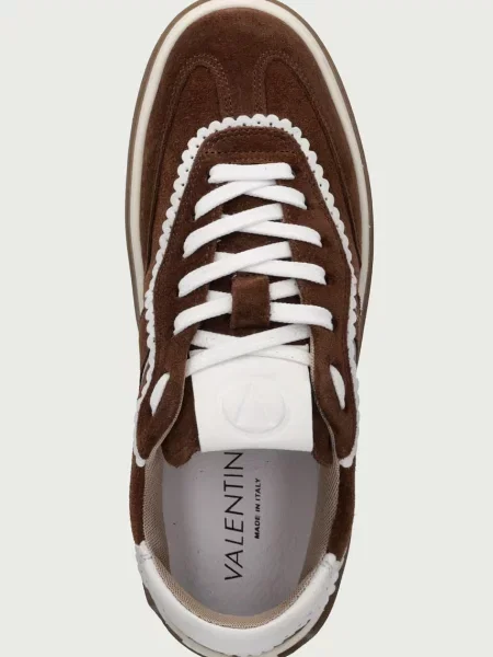 Замшевые кроссовки Valentino белые