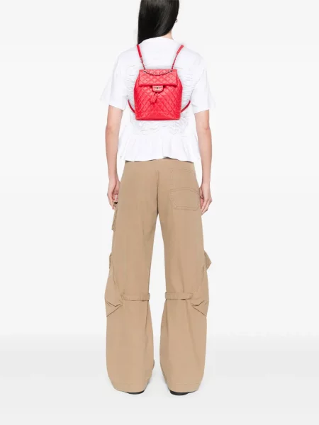 Malý městský batoh Chanel Pre-owned červený