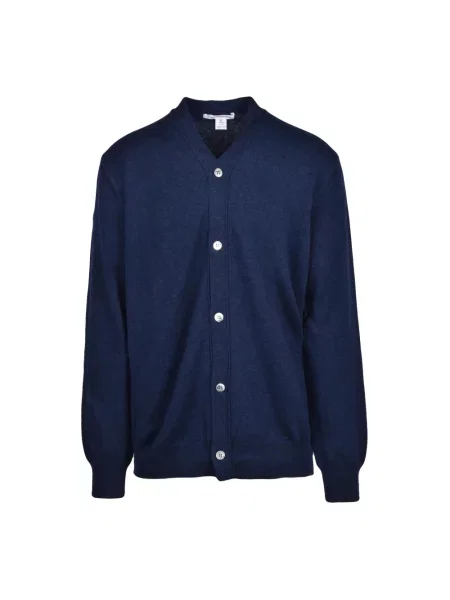 Kardigan Comme Des Garcons wełniany niebieski