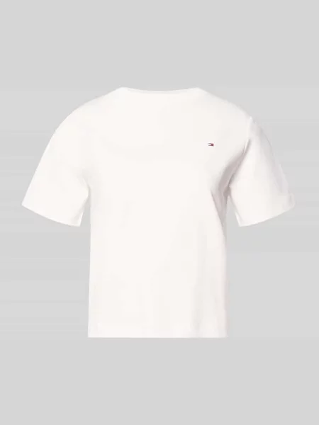 T-shirt o pudełkowym kroju z czystej bawełny Tommy Hilfiger