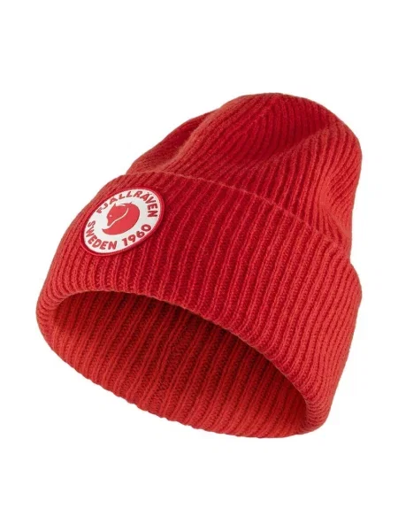 Fjallraven căciulă de lână Logo de lână din tricot gros roșu