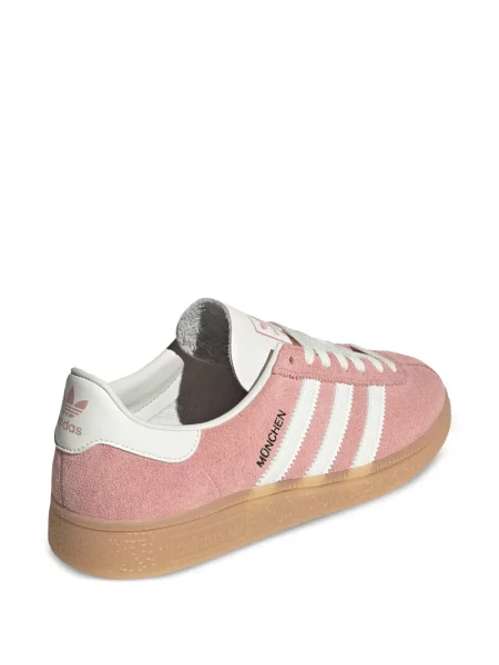 Sneakerși Adidas din piele de căprioară cu dungi roz