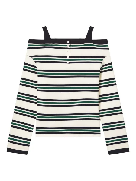 Top B+ab w paski biały