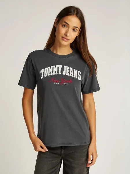 Tommy Jeans Tricou Varsity negru