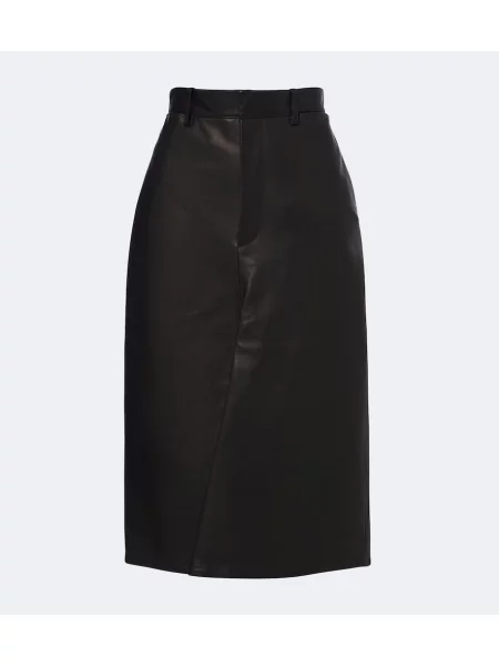 Fustă din piele Victoria Beckham negru