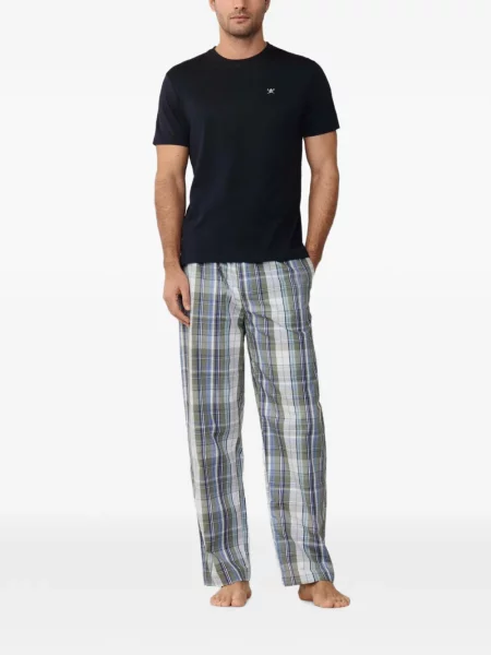 Pijamale Hackett London în carouri cu imagine albastru