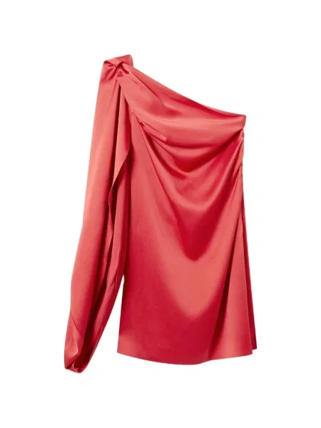 Rochie Stella Mccartney drapată cu un umăr gol roșu
