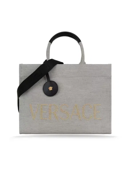 Shopperka Versace skórzana biała