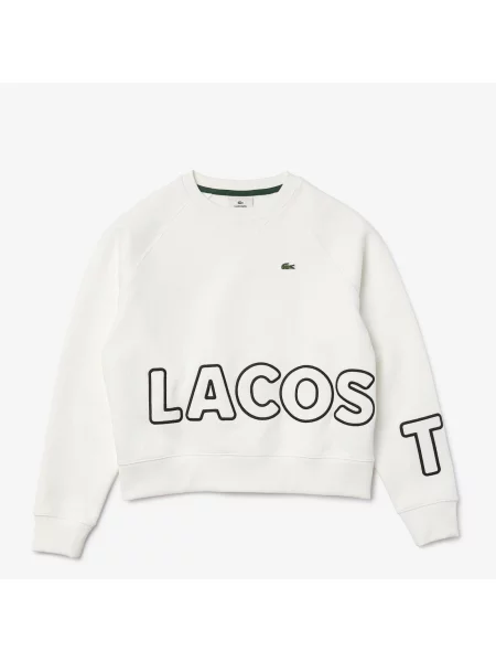 Lacoste LIVE Teksturowana Polarowa Bluza z Nadrukiem Loose Fit