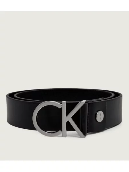 Calvin Klein Curea de piele Logo negru