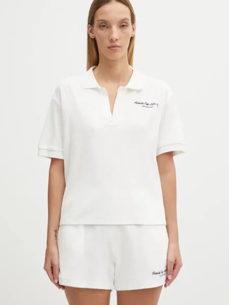 Sporty & Rich polo Eden Script Terry biały