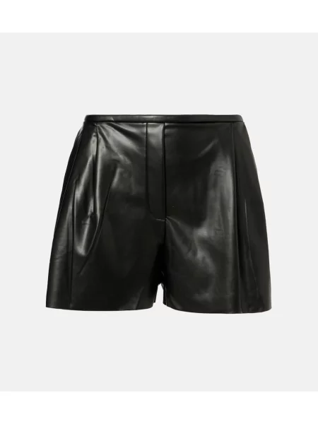 Szorty Norma Kamali skórzane czarne