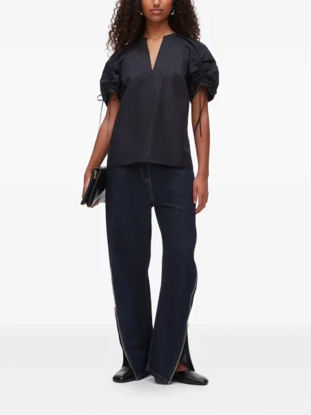 Top 3.1 Phillip Lim cu decolteu în V albastru