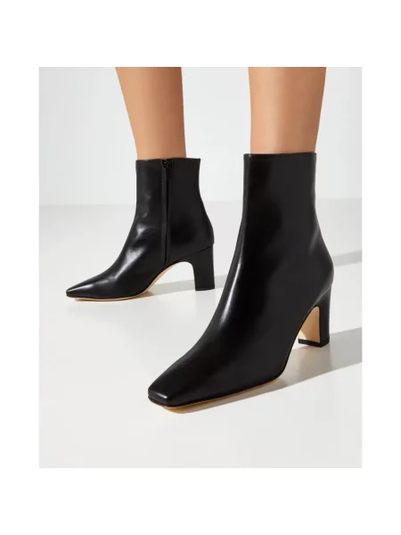 Botki Manolo Blahnik skórzane czarne