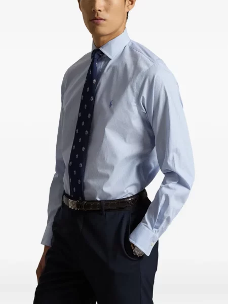 Ριγέ δερμάτινος κάλτσες Polo Ralph Lauren με κορδόνι μαύρο