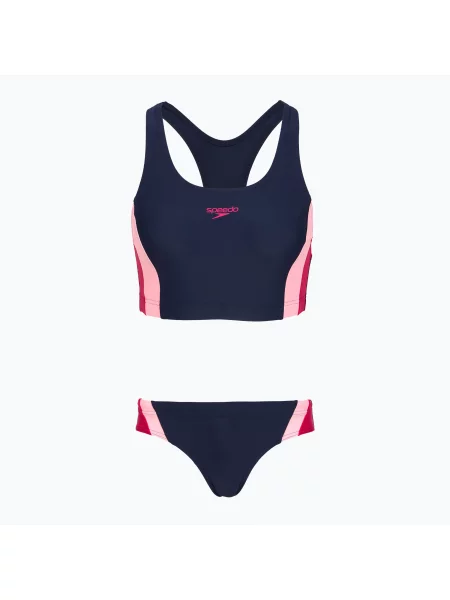 Costum de baie întreg pentru femei Speedo Colourblock Splice peacoat/pink roz
