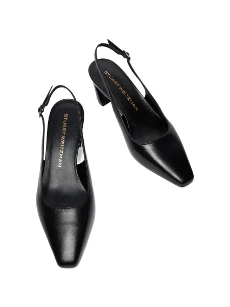 Pantofi cu toc Stuart Weitzman slingback negru