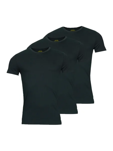 Polokošeľa Polo Ralph Lauren s okrúhlym výstrihom čierna