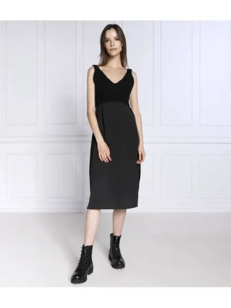Pinko Rochie + kötött pulóver REFORM negru