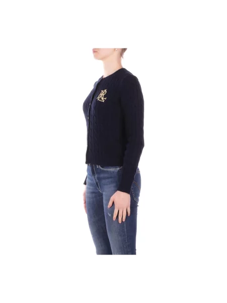 Lauren Ralph Lauren Kardigan Kobiety niebieski jednolity L granatowy