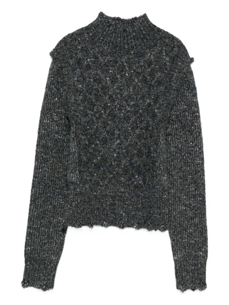 Pulover Pinko cu volane gri