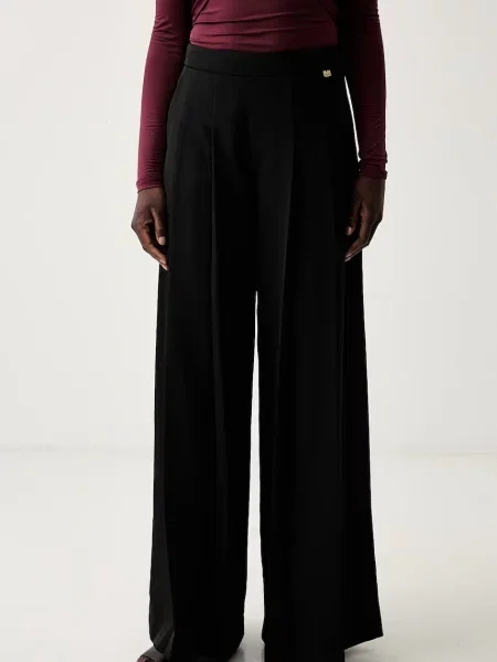 Marciano by Guess pantaloni wide leg pentru femei KAMILA negru