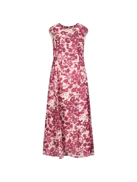 Sukienka w kwiaty S Max Mara w kwiatki z nadrukiem w kształcie litery A