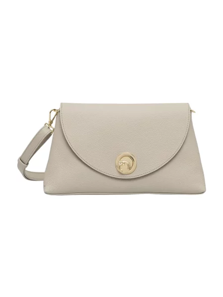 Coccinelle torebka crossbody skórzana NIKLA beżowa