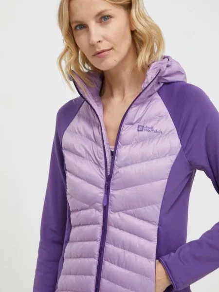 Jack Wolfskin Outdoorová bunda Routeburn Pro Hybrid fialová