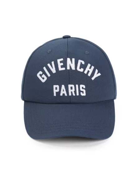 Jedwabna czapka z daszkiem Givenchy niebieska