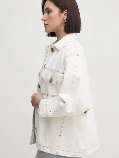 Tommy Hilfiger geacă din denim bej