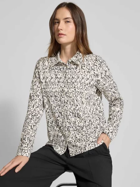 Regular Fit koszula z mieszanki bawełny S.oliver Red Label beżowa