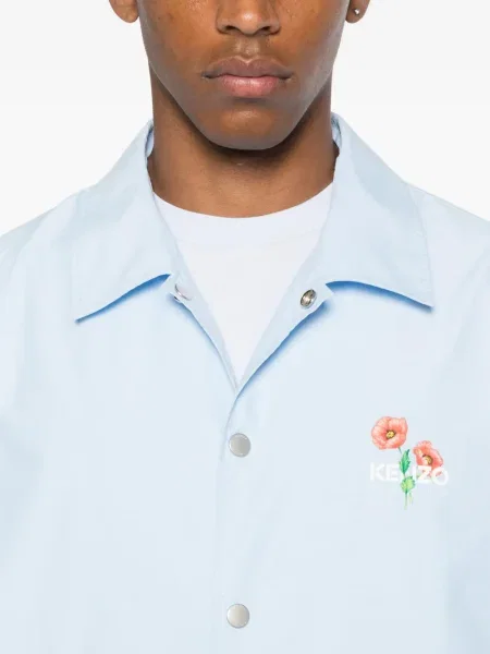 Cămașă Kenzo cu model floral cu imagine albastru