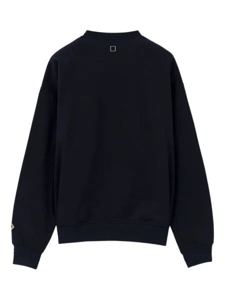 Hanorac crewneck Wooyoungmi cu autograf albastru